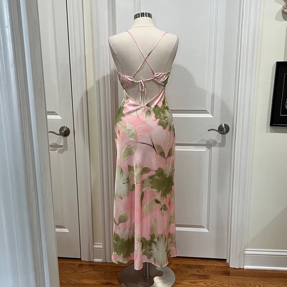 Abercombie & Fitch Julia Slip Tie-Back Maxi Dress in Light Pink NEW w/out tags - Picture 6 of 12
